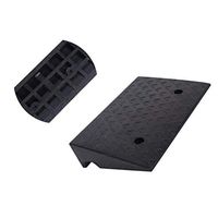 Easy Edge Threshold Ramp，Thick Rubber Stable Triangle Pad Multifunctional Heavy-Duty Threshold Car Uphill Pad Height: 11-19cm (Color: Black, Size: 50 42 11cm) (Size : 505017CM)