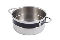 Bon Chef 62299NC Black Stainless Steel Classic Country French Collection Single Wall 1/2 Color Pot with Riveted Handle, 1.7-Quarts Capacity, 7" Diameter x 3" Height (Pack of 8)
