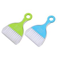 Uonlytech Mini Cleaning Broom Small Broom Dustpan Set Keyboard Cleaner Brush Dust Cleaning Tool for Home Office Sofa Table Keyboard 2 Set (Random Color)