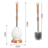 Salmanova Freestanding Cleaning Tools Set Plastic Toilet Brush with Leak Prevention Toilet Brush Box UD88