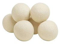 Wool Dryer Balls, Vievogue Natural Fabric Softener, Reusable, Reduce Wrinkles, Saves Drying Time. XL Premium Reusable Natural Fabric Softener (Pack of 6)