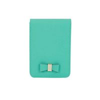 Genuine Leather Cigarette & Lighter Case Cosmetic Pouch with Mirror Mint