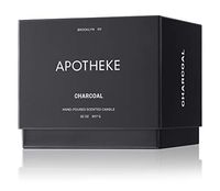 APOTHEKE Luxury Scented 3-Wick Jar Candle, Charcoal, 32 oz - Perfume-Grade Fragrance Oil, Maximum Essential Oil, Perfect Soy Wax Blend, Unique Formulation, Strong, Clean Burn