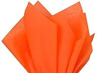 100 Pack Orange 20 inches x 26 inches Premium Colored Tissue Paper, Flat (Unfolded)