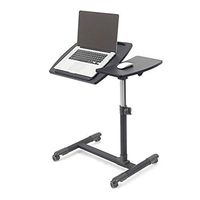 CX Portable Over Bed Table,Dual Action Bed and Chair Table,Height Adjustable Wheeled Table with Tiltable Surface,Reading, Meals, Elderly, Handicapped, Disabled