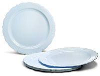 " OCCASIONS" 40 Plates Pack, Disposable Wedding Party Plastic Plates (10'' Dinner Plate, Verona in Blue)