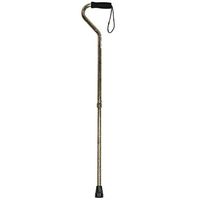 PCP Offset Handle Foam Grip Adjustable Cane, Cheetah Pattern