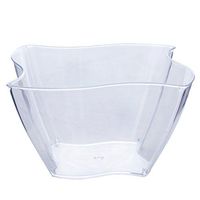 Tableclothsfactory 60 Pcs - Clear Curved Pinwheel 4oz Disposable Plastic Dessert Bowl
