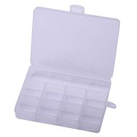 2 x Clear Plastic Storage Box 12 Slots/Compartments Organizer Vitamine Medicine Pill Jewelry Container spb19