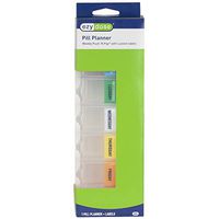 Ezy Dose 2XL Universal Push 'n Pop Pill Reminder with Multi Colored Tabs, Clear, 2-Pack