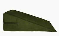 Micro-Suede Bed Wedge Support Pillow, Acid Reflux Therapeutic Foam Nick, Back and Legs Foam Wedge (24" X 24" X 7") Olive