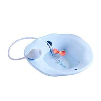 Frjjthchy Sitz Bath with Tubing Hygiene Portable Personal Washer for Hemorrhoidal Relief Elderly or Pregnant Women (Blue)