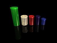 DRAM 5 Pack Squeezetops® Medicine Bottle RX Wellness Containers 08,13, 19, 30, 60 Drams (Mix - Transparent)