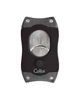 S-Cut Cigar Cutter Easy Cut Back with Leather Pouch in an Attractive Gift Box Warranty Black Gunmetal