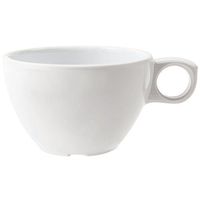 Yanco NS-9015W Nessico Short Coffee/Tea Cup, 7 oz Capacity, 2.25" Height, 3.5" Diameter, Melamine, White Color, Pack of 48