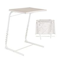 CX Extra Large Folding Overbed Table Adjustable to 6 Heights, 3 Angles for Multipurpose Use (White)