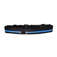 For Men Women Waist Runner Running Belt Phone Pouch Water Resistant Sweatproof Breathable Adjustable Lightweight Dual Pockets Fanny Pack for Travel Fitness Sports Outdoor For Men Women (Blue)