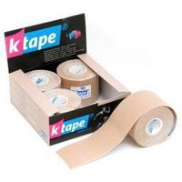 K-Tape Original Latex-Free Kinesiology Tape with Cotton and Long Lasting Physiobond Adhesive 4-Pack - Beige - 5cmx5m