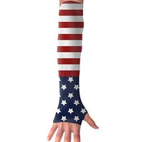 QG ZZX American of Flag Unisex Compression Arm Sleeves UV Protection Performance Arm Sleeve - for Outdoor Sports Baseball,Basketball,Football (1 Pair)
