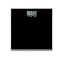 Compact Housewares Digital Body Weight Scales Ultra Slim Toughened Black Glass Electronic Bathroom Weighing Scales with Large Tempered Glass,Black6mmGlass