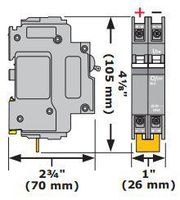 Magnum BR-PV10-DIN 10A 250VDC DIN Mount Breaker