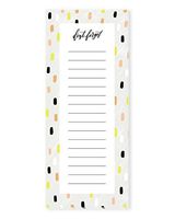 Modern to Do List. Home or Office. Stationery Notepad. 50 Sheets (3.625" x 8.5"). Black, Pink, Chartreuse Confetti. Chic Grocery List. Don't Forget.
