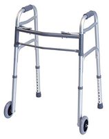 Lumex ColorSelect Adult Walker with 5" Wheels, Silver, 716270A-4 (Pack of 4)