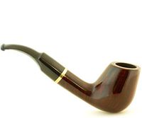 Mr. Brog Full Bent Tobacco Pipe - Model No: 67 Full Bent Mahogany - Mediterranean Briar Wood - Hand Made