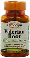 Sundown Naturals Valerian Root Whole Herb 530 mg, 100 Capsules (Pack of 3) by Sundown Naturals
