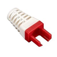 Black Box C6EZ-Boot-RD, EZ-RJ45 CAT6 Strain-Relief Boot, 25-Pack, Red, 20 Packs of 25 pcs