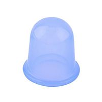 diffstyle Silicone Cupping Cup Body Massage Helper Anti Cellulite Vacuum for Neck Face Back Massage (Blue)