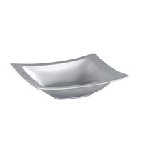 Lillian 5-Ounce Rectangular Plastic Bowls, 10 Count, Silver