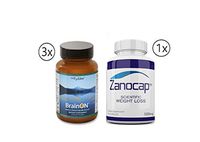 E3Live - BrainON Powder - 3 Bottle of 50 Grams with Zanocap Scientific Weight Loss 1 Bottle
