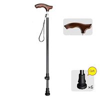 Crutches Ultra Light Telescopic Stick Wooden Non-Slip Walking Stick Carbon Fiber Elderly (Color : B, Size : 60cm)