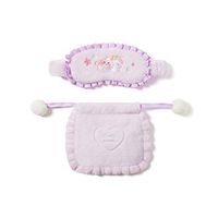 KAKAO FRIENDS Official- Lovely Apeach Soft Sleeping Mask with Plush Pouch (Purple)