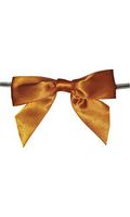 BAYWIND LTD; 3" Twist Tie Bows- 50pc (Pumpkin Orange)