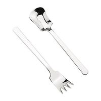 LONGLISHENG Stainless Steel Salad Fork and Spoon with Food Grade Material and Nice Workmanshi