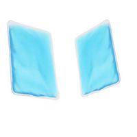 dailymall 2pcs Mini Square Reusable Hot Cold Gel Pack Ice Bag for Sports Injuries Blue