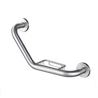 Bathroom safety rails Brushed stainless steel bathroom handrail/bathtub handrail/toilet with soap net non-slip handrail/elderly bathroom handle
