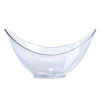 Lillian Mini Plastic Oval Bowl, 12-Pack, Clear