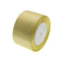 ATRibbons 25 Yards 2 inches Wide Satin Ribbon Perfect for Wedding,Handmade Bows and Gift Wrapping (Champagne)