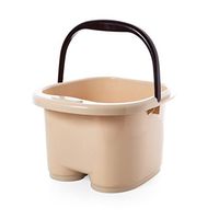 Foot spa Portable Coverless Thicken Foot Bathtub Foot Tub Shower Foot Bathtub Plastic Basin Relax (Color : White)