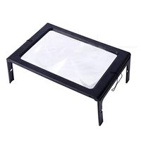 Desktop Desktop USB Plug in Reading Repair Magnifying Glass, Chest Hanging Square Full Page Magnifying Glass 12 LED Lights Lighting Magnifying Glass LIXFDJ Vision Assisted Magnification