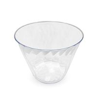 Clear Disposable Plastic Cups 8 Oz. Pack Of 500 Fancy Wavy Hard Plastic Cups - Party Accessories - Wedding - Cocktails- Tumblers