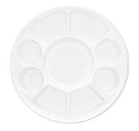 Quality Disposable Plastic Plates With 9 Compartments By Ekarro - Pack of 200 Pieces