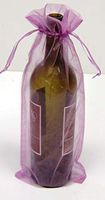 Gift Square 6pc Lavender Organza Bags Bottle/Wine Bags 6" x 14"