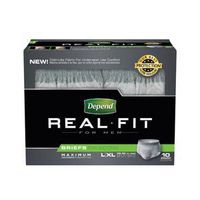 Kimberly-Clark 12779 Depend Premium Underwear, Disposable, Real Fit, Maximum Absorbency, Men, Large/X-Large (Pack of 40)