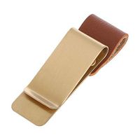 Junlinto,Handmade Leather Stainless Steel Pen Holder Clip Journal Notebook Paper Folder -4