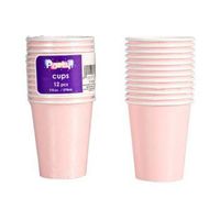 Party Color Paper Cups Hot Pink 9oz 24 Count