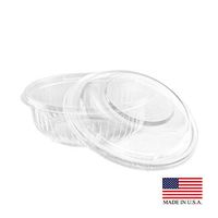Dart PET12BCD 12 oz Clear PET Bowl with Dome Lid (Case of 252 Bowls w/Lids)